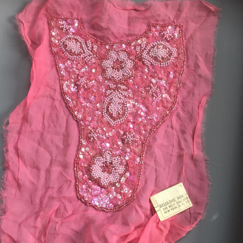Bead and sequined yolk dress embellishment
