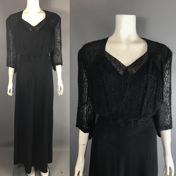 volup 1940s evening dress with soutache