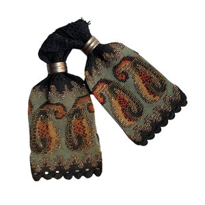 Victorian misers purse with Paisley design