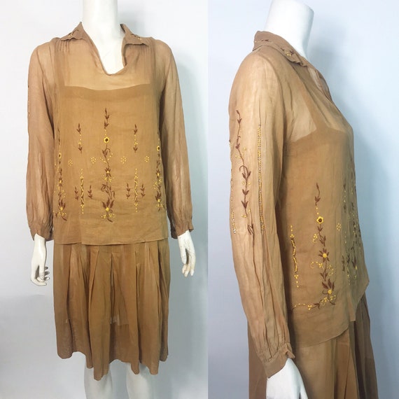 1920s peasant dress with blouse