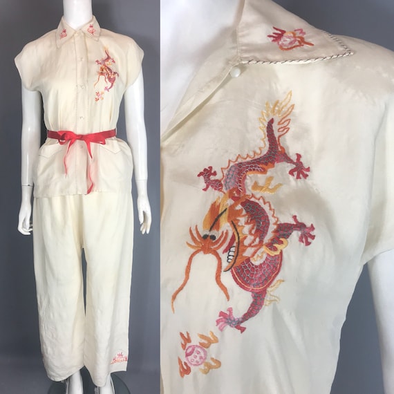 1930s silk pyjamas