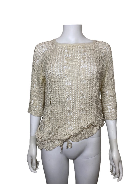 1920s / 30s crochet sweater - image 2