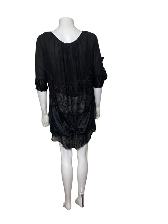 1910s or 20s tunic blouse with beading and embroi… - image 2