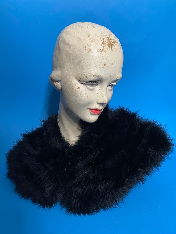 1910s 1920s ostrich feather capelet
