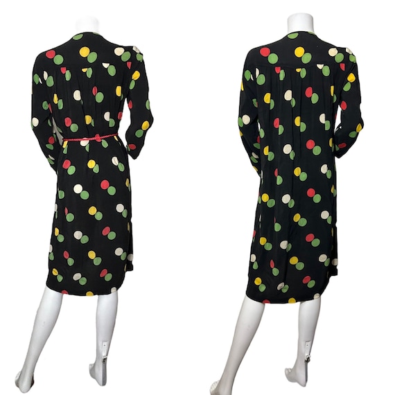 1930s house dress with vibrant spots - image 2