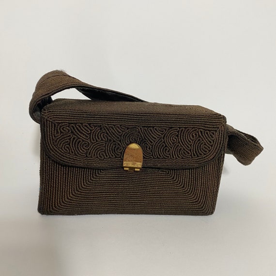 1940s corde box bag