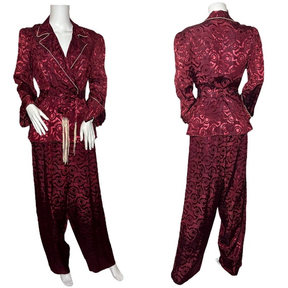 Late 1930s Lounge Pyjamas in Deco Damask Etsy