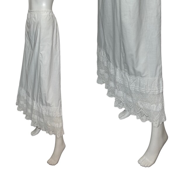 edwardian petticoat in white cotton