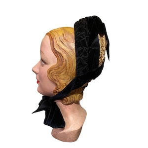 Victorian straw bonnet c1880s,