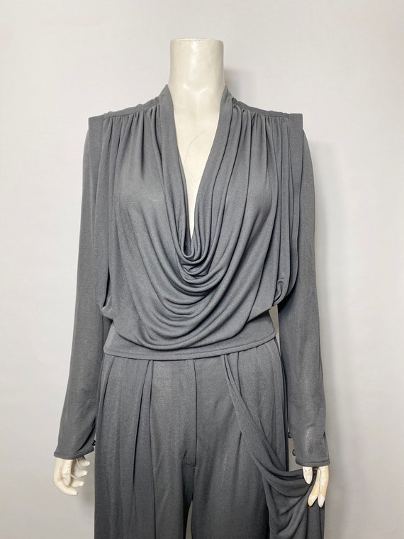 1970s Bill Gibb jersey trouser set with blouse - image 5