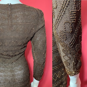 1930s knitted dress with alterations