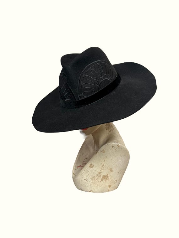 Felt Ribbon Oversized Fedora Hat SOMETHING SPECIAL Women main image 4