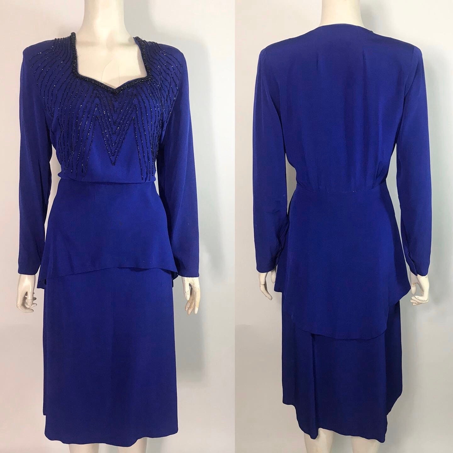 Image of Volup S Peplum Dress With Beading