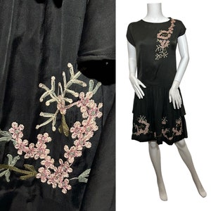 1920s dress with tambour embroidery