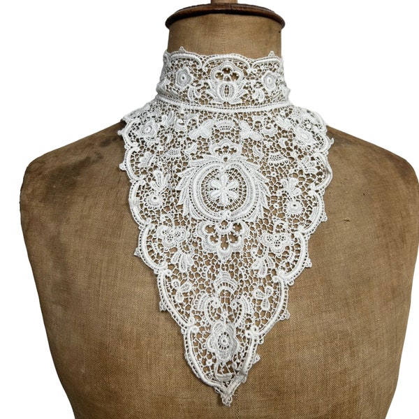 Edwardian lace modesty panel, bib