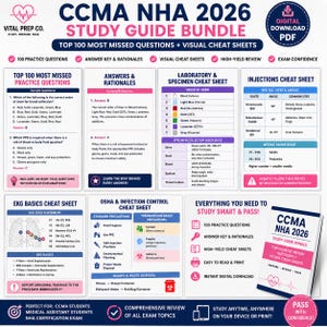 CCMA NHA 2026 Studiegids PDF | Top 100 meest gestelde vragen
