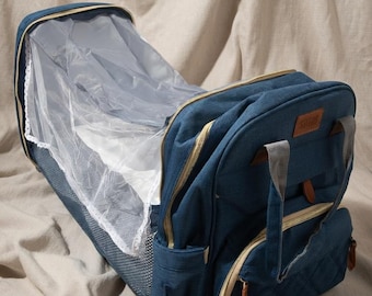 Zaino fasciatoio impermeabile da viaggio pieghevole con stazione per il cambio.