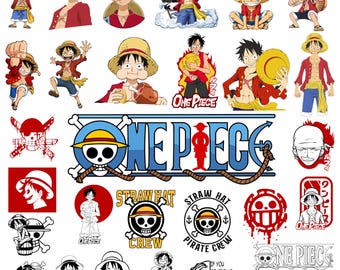 Más de 350 archivos SVG de One Piece (paquete gigante) / Diseños de piratas de anime / Personajes estilo manga / Descarga digital / Archivo PDF