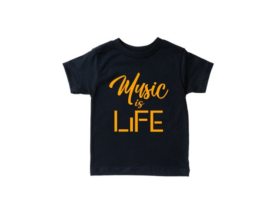 Music is life babe and toddler tee music clothing toddler | Etsy