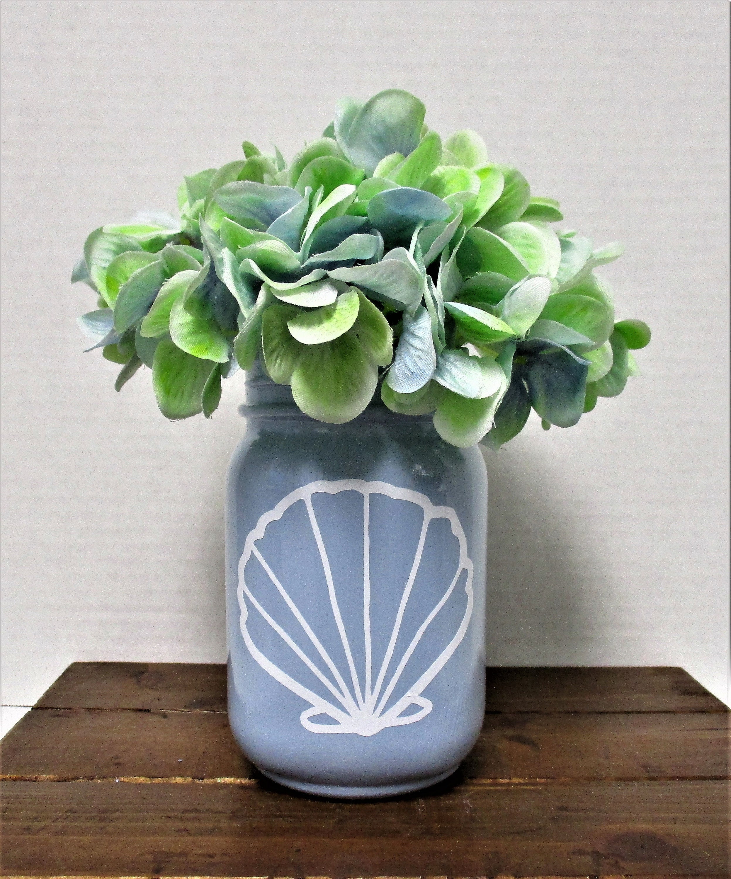 Seashell Centerpiece Flower Arrangement Home Decor Beach Decor