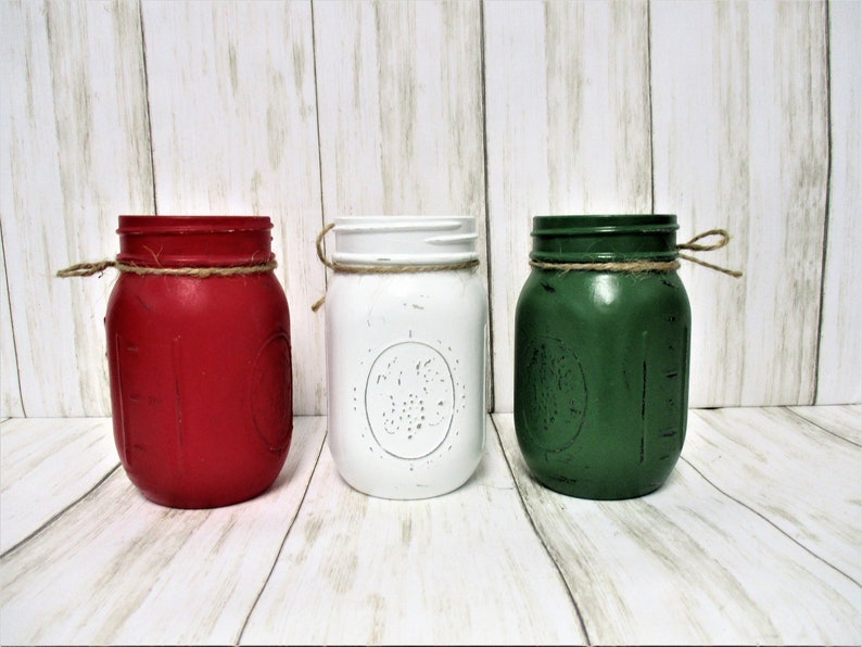 Kitchen Decor Christmas Decor Christmas Party Decor Utensil Holder Country Christmas Christmas Mason Jar Centerpiece