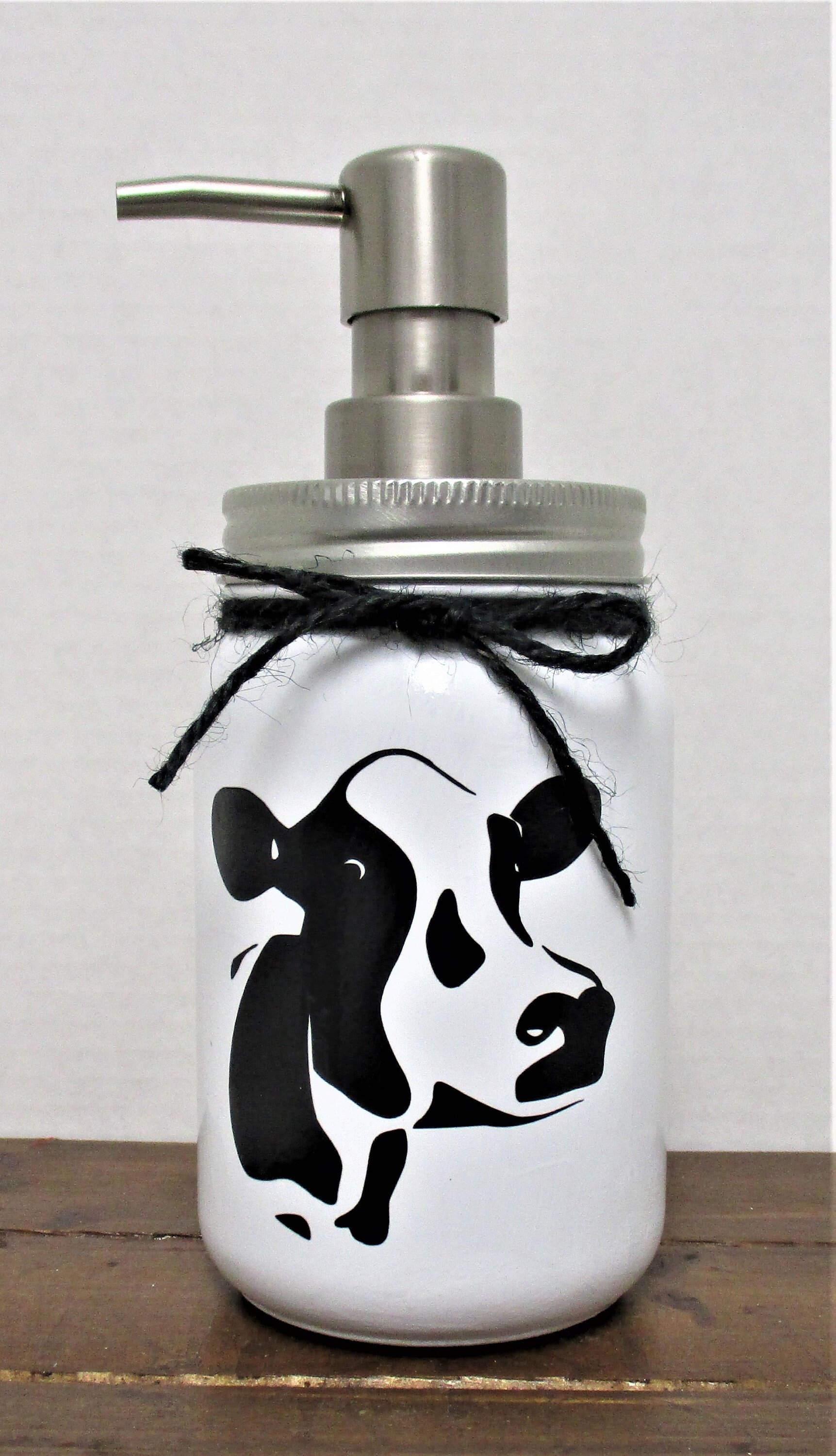 Cow Mason Jar Soap Dispenser Cow Bathroom Decor Kitchen Decor
