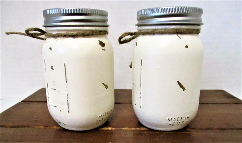 Rustic Decor Wedding Gift Kitchen Decor Country Salt and Pepper Home Decor Mason Jar Salt and Pepper Shakers Housewarming Gift