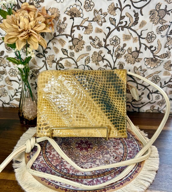 Vintage Lou-Ran Snakeskin Handbag 1960s | Genuine Snake Skin Purse | Mid Century | Exotic Leather