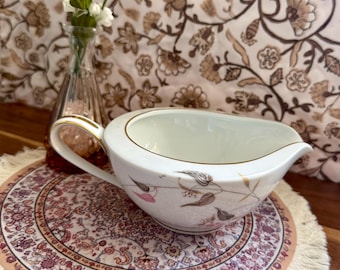 Noritake Arden Sauciere 5603 Japan | Vintage Fine China Gold Trim Floral Sauciere