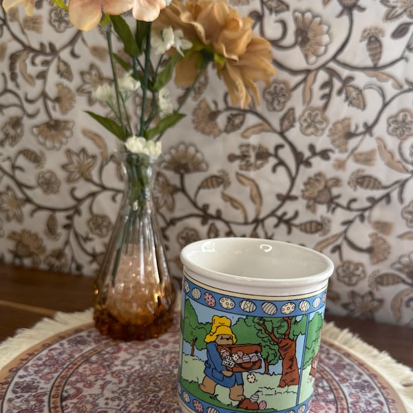 Vintage Paddington Bear Easter Mug 1991 Ceramic Collectible Coffee Cup