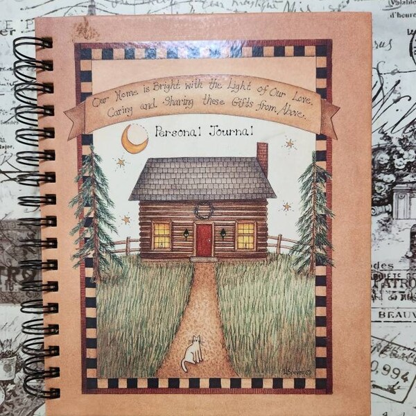 Journal. New Year   Our Home is Bright with the Light of our Love. diary Little House Cabin Country Prairie