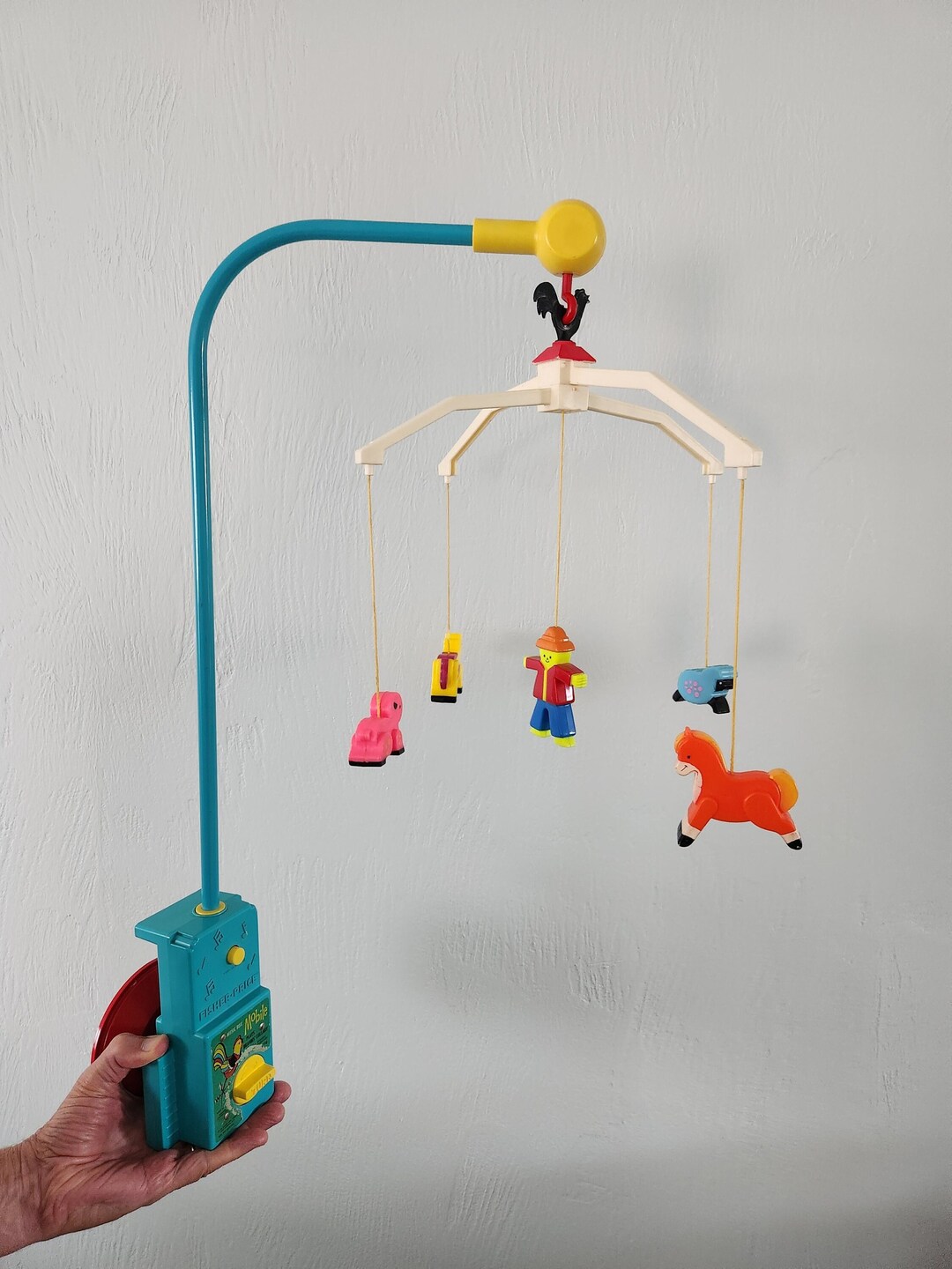 RARE Vintage Crib Mobile Fisher Price Music Box Mobile Brahms Lullaby