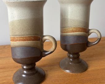 Par de tazas de café irlandés de cerámica japonesa Otagiri