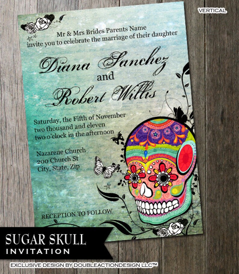 Muerte Sugar Skull Day of the Dead Dia De Los Muertos Digital Printable ...
