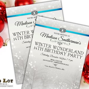 Winter Wonderland Party Invitation: Festive Holiday Design (DIY Printable)