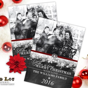 Foto Weihnachtskarten, Druckbare Weihnachtskarten, Weihnachtskarte, Schneeflocken, Kreidetafel, rustikale Weihnachtskarte, Weihnachtskarte druckbar
