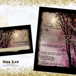 Halloween Wedding Invitation Set Printable Halloween Wedding Invites Gothic Wedding Invitation Set - Till Death Do Us Part Printable Invite