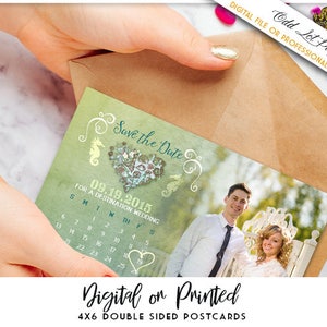 Playa Save the Date, Acuarela Save the date, Náutica Save the Date PrintABLE Digital File o Printed 4x6 Postcard, Destination Wedding