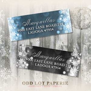 Chalkboard Address Labels DIY Avery Labels for Printing Yourself Winter ...