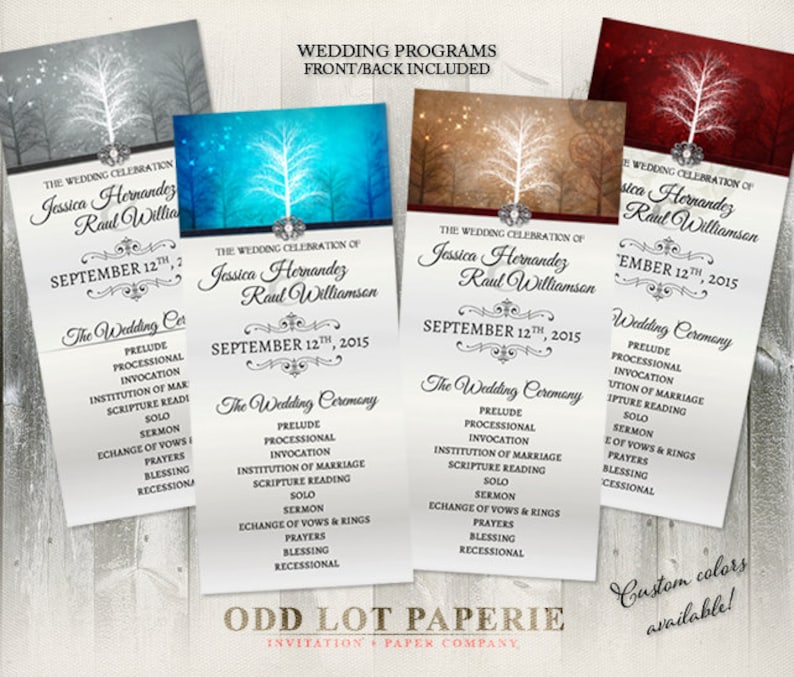 DIGITAL FILE Wedding Programs