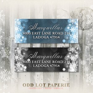 Chalkboard Address Labels DIY Avery Labels for Printing Yourself Winter ...