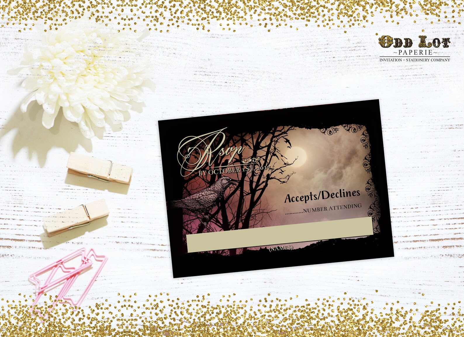 Halloween Wedding Invitation Set Printable Halloween Wedding - Etsy