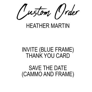 Ordine personalizzato - Heather Martin - File digitali, invito, grazie, cartolina di salvataggio della data