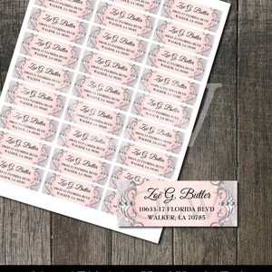 Princess Ornate Address Labels | Fairytale Pink and Sparkle | DIY Avery Address Labels | Matches our Princess Bday Invitation!