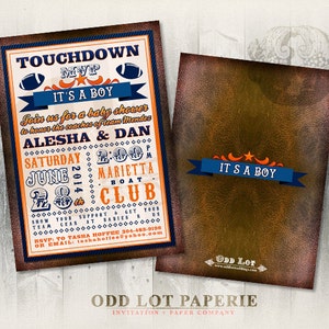 Football Baby Shower Invitation, Boy Baby Shower Invite, Football Party Invite, Super Bowl Party Invite, DIY Printable Football Invitation