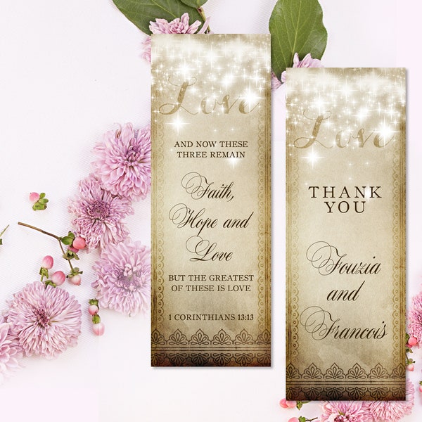 Wedding Bookmark Etsy