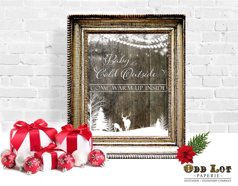 Printable Sign Baby It's Cold Outside 8x10 Poster - Etsy