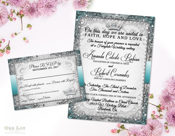 royal wedding invitation set fairytale wedding invitation etsy once upon a time wedding invitations