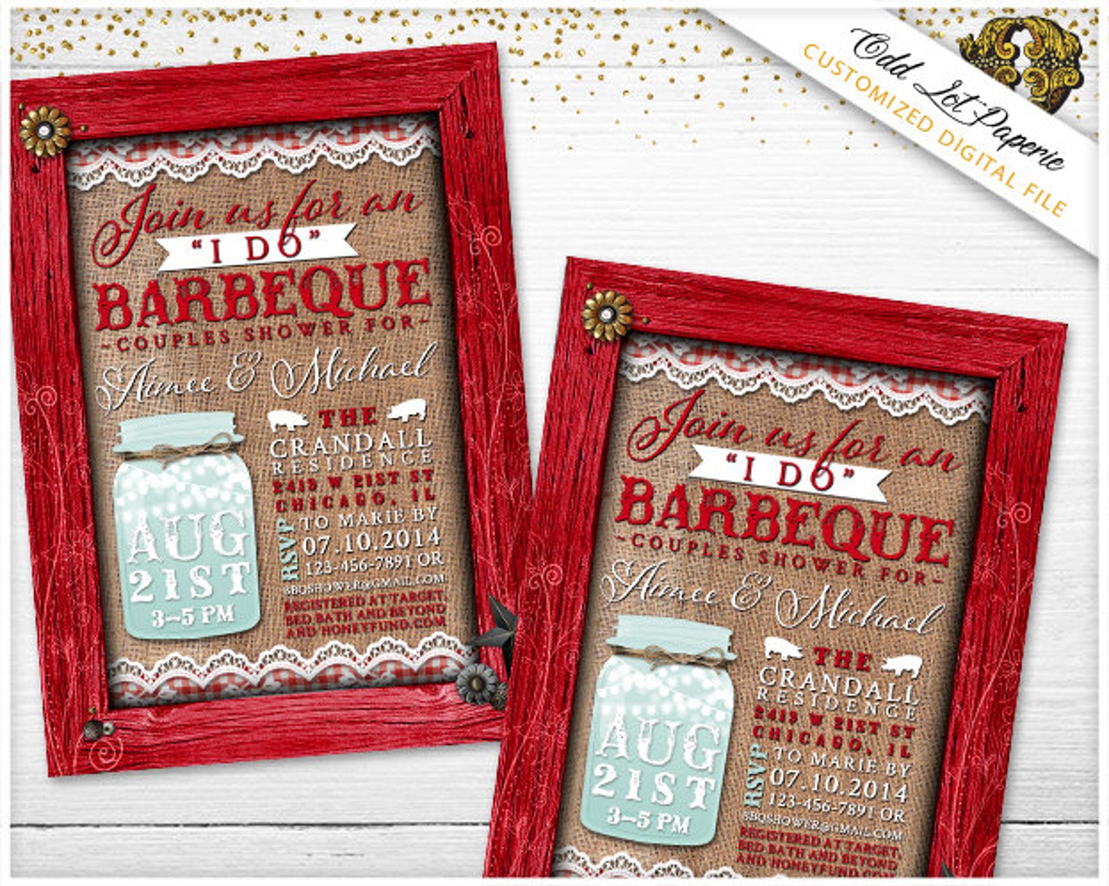 Couples Shower Printable Shower Invitation Engagement Party | Etsy