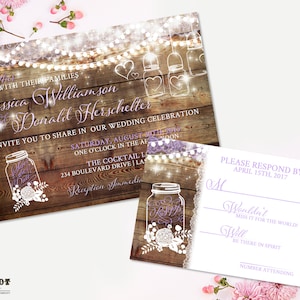 Mason Jar Hochzeitseinladung Rustikal Hochzeit Landhochzeiten Outdoor Hochzeitseinladung Sommer Hochzeitseinladung Rustikale Einladung
